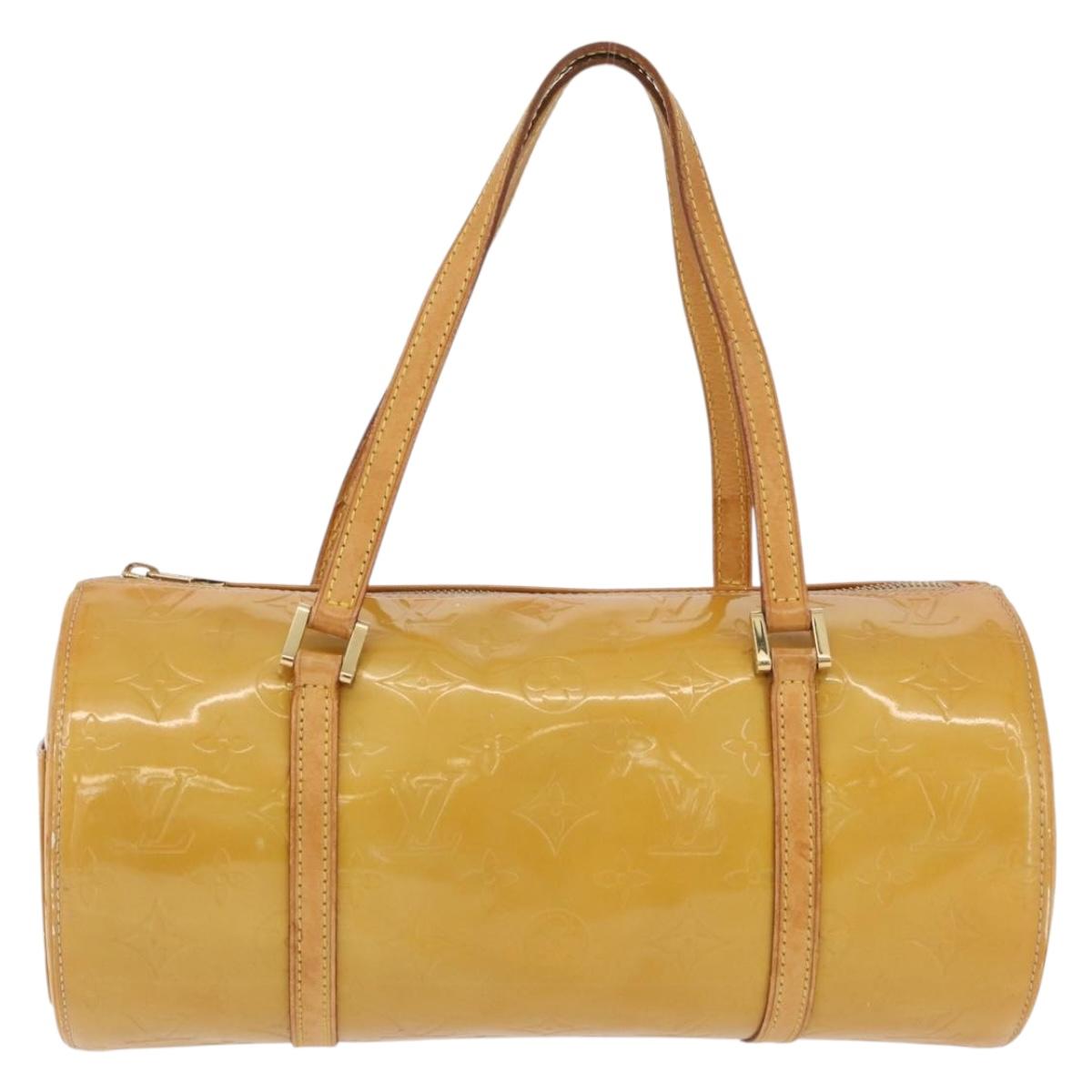 LOUIS VUITTON Monogram Vernis Bedford Hand Bag Beige M91006 LV Auth BAZ767