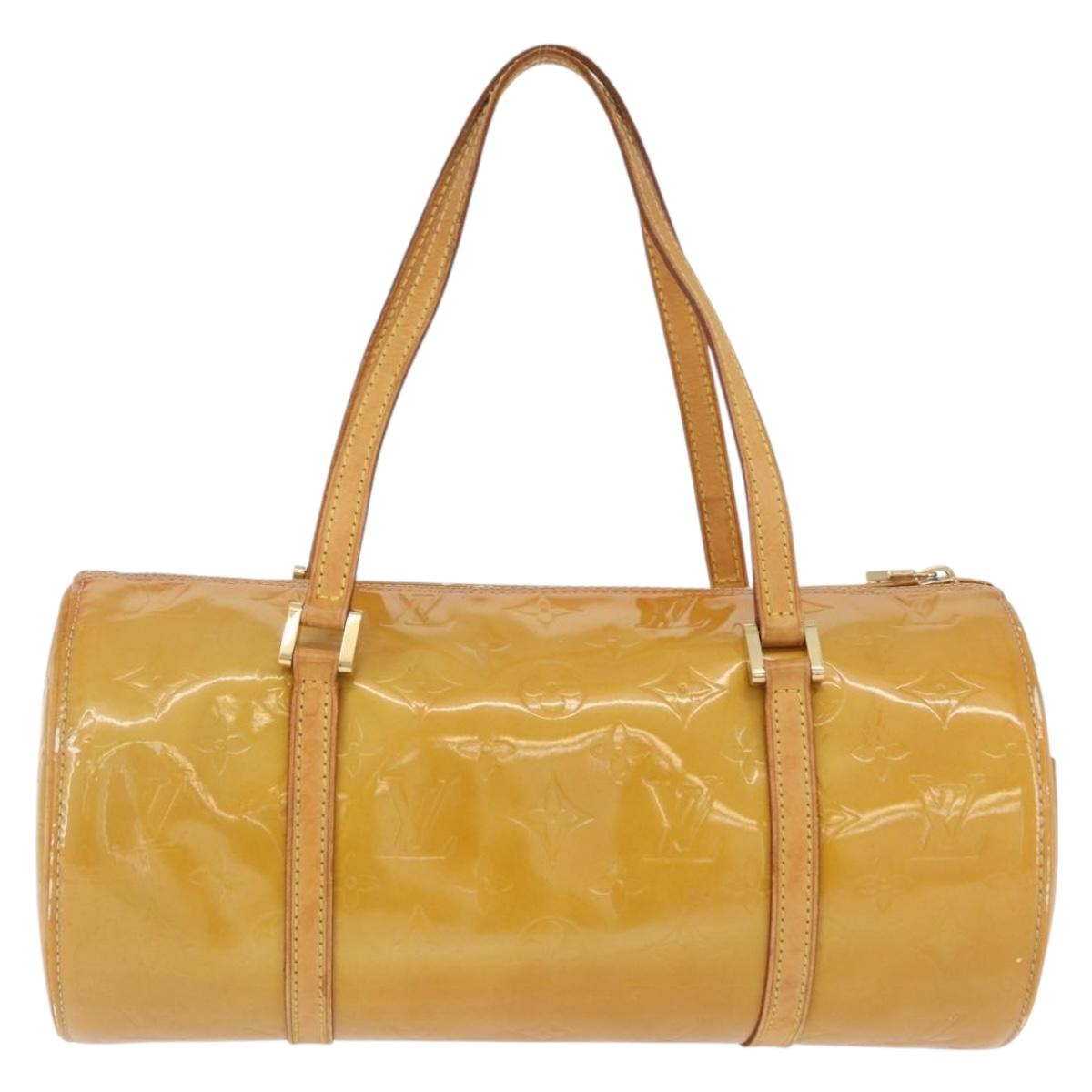 LOUIS VUITTON Monogram Vernis Bedford Hand Bag Beige M91006 LV Auth BAZ767