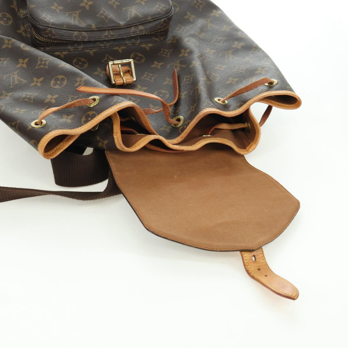 LOUIS VUITTON Monogram Montsouris GM Backpack M51135 LV Auth BAZ774A
