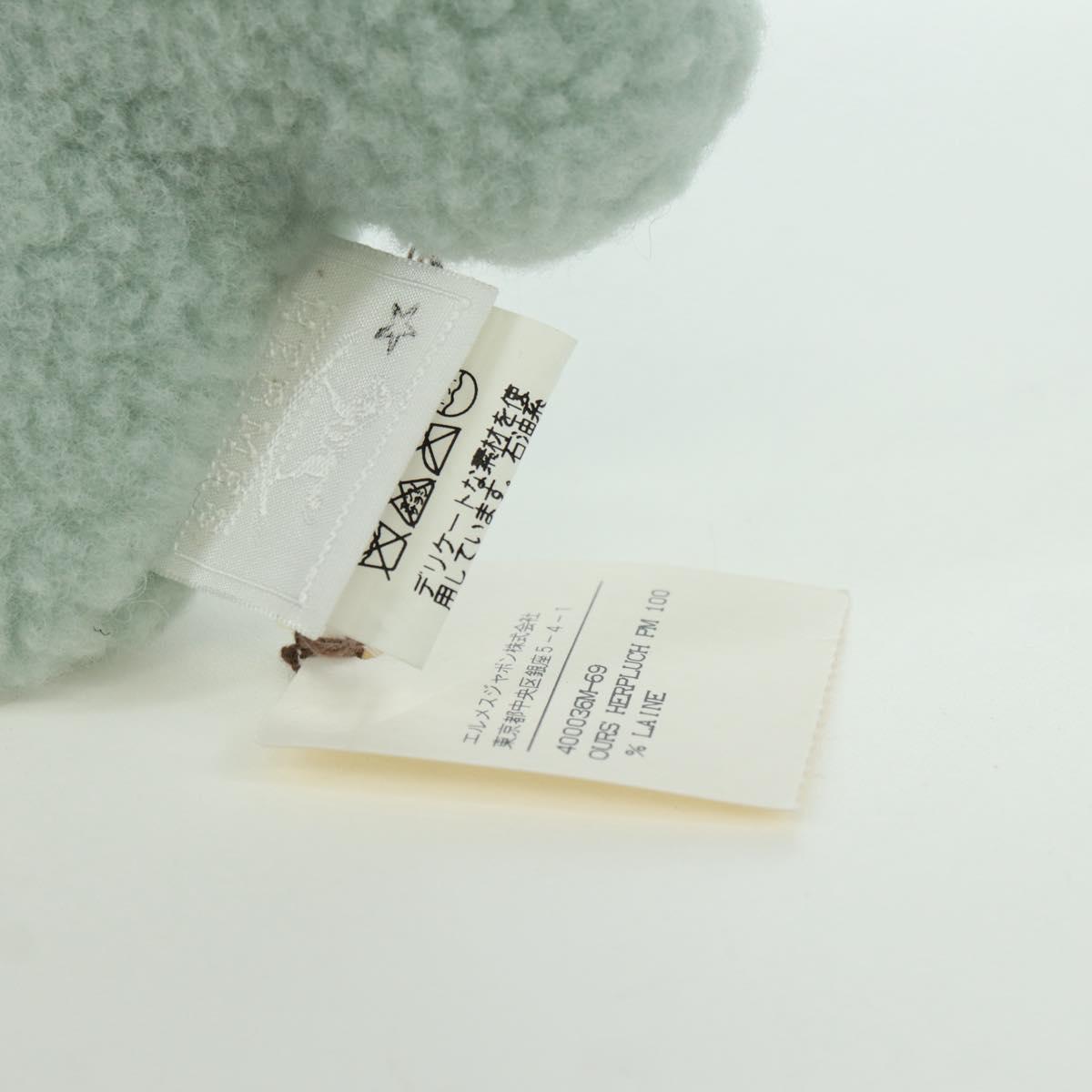 HERMES Baby Rattle 2 Set Wool Pink Auth BAZ824M