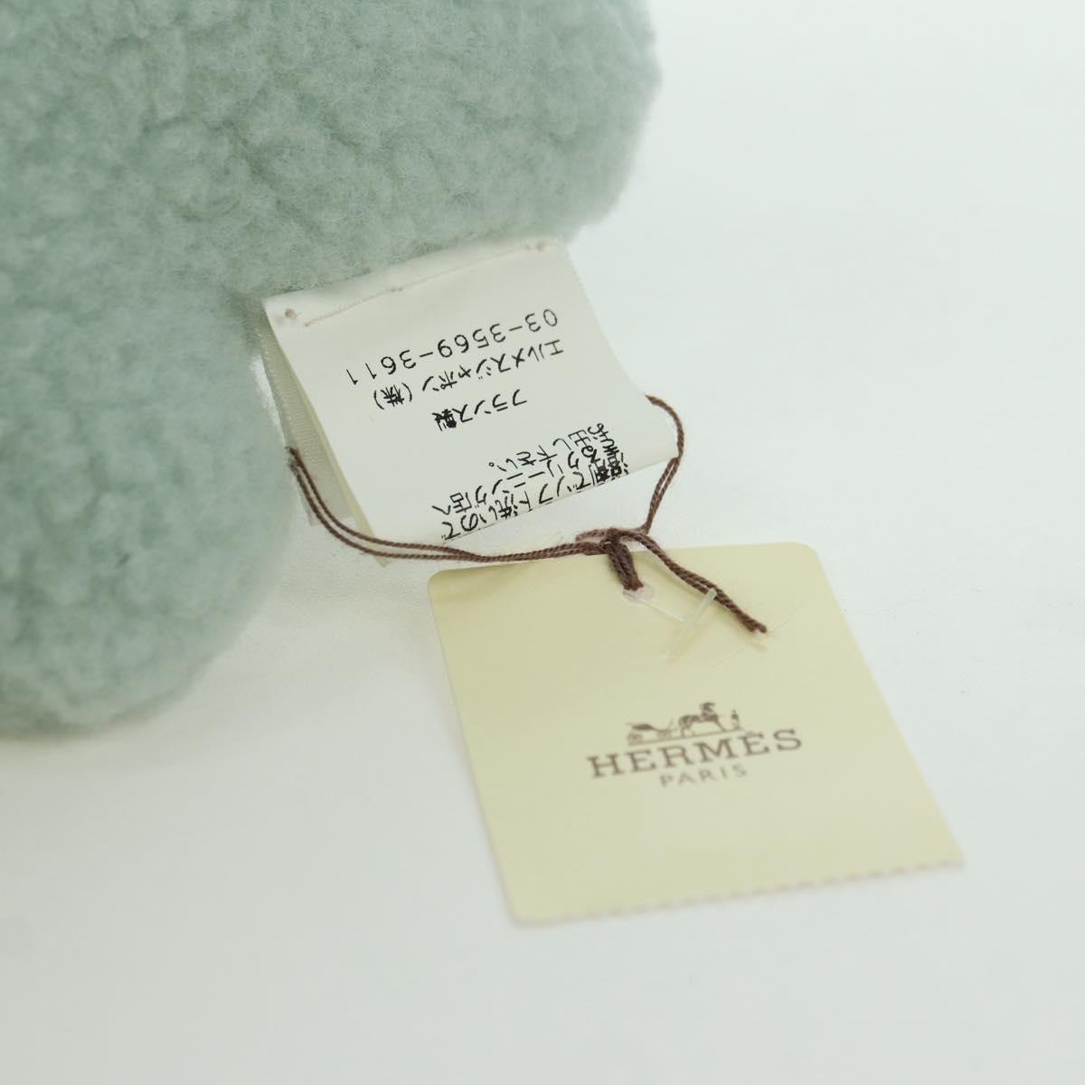HERMES Baby Rattle 2 Set Wool Pink Auth BAZ824M