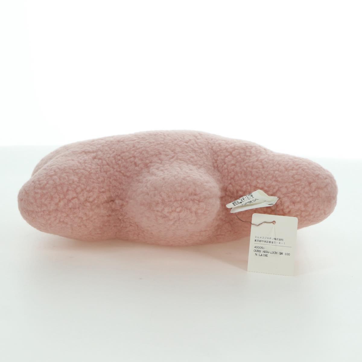 HERMES Baby Rattle 2 Set Wool Pink Auth BAZ824M