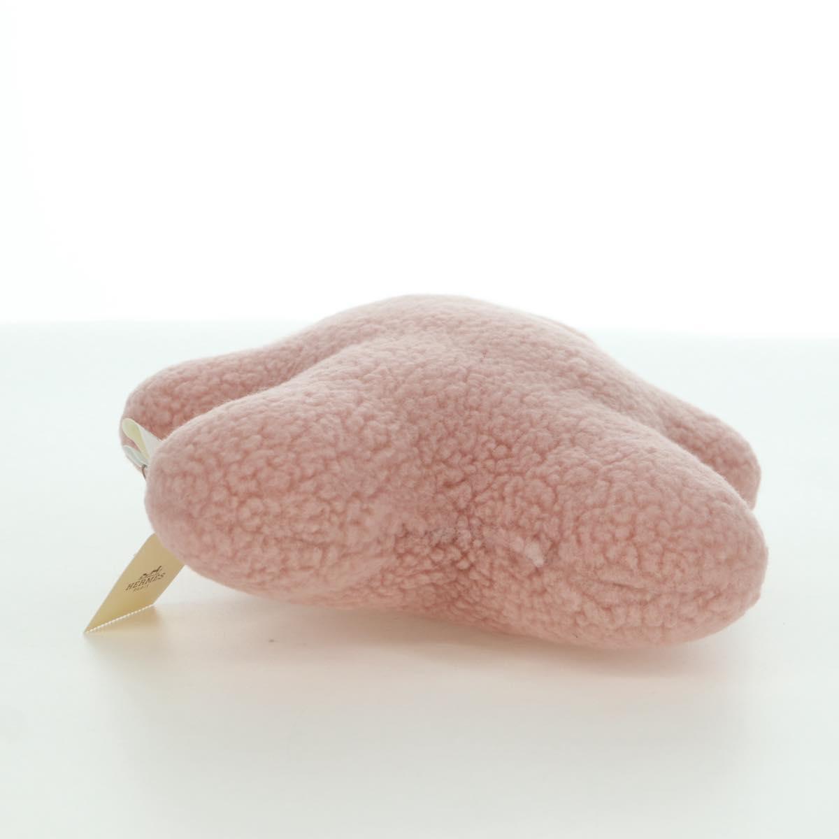 HERMES Baby Rattle 2 Set Wool Pink Auth BAZ824M