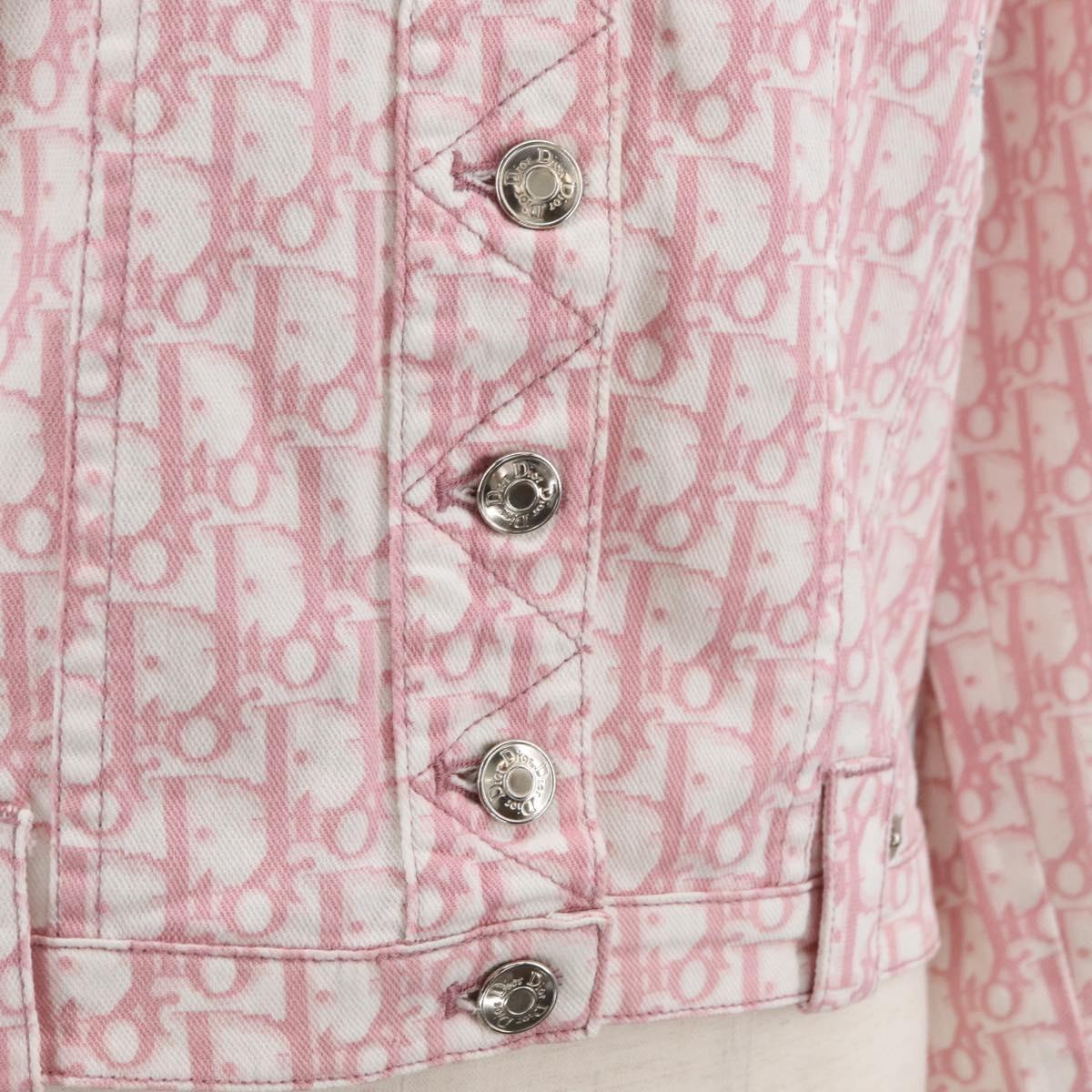 Christian Dior Trotter Canvas Jacket Pink Auth BAZ825SAM