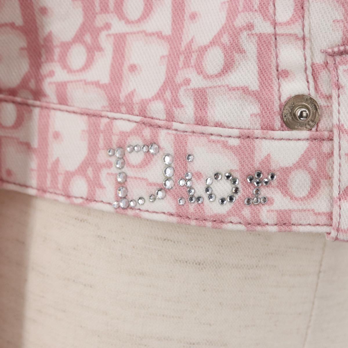 Christian Dior Trotter Canvas Jacket Pink Auth BAZ825SAM
