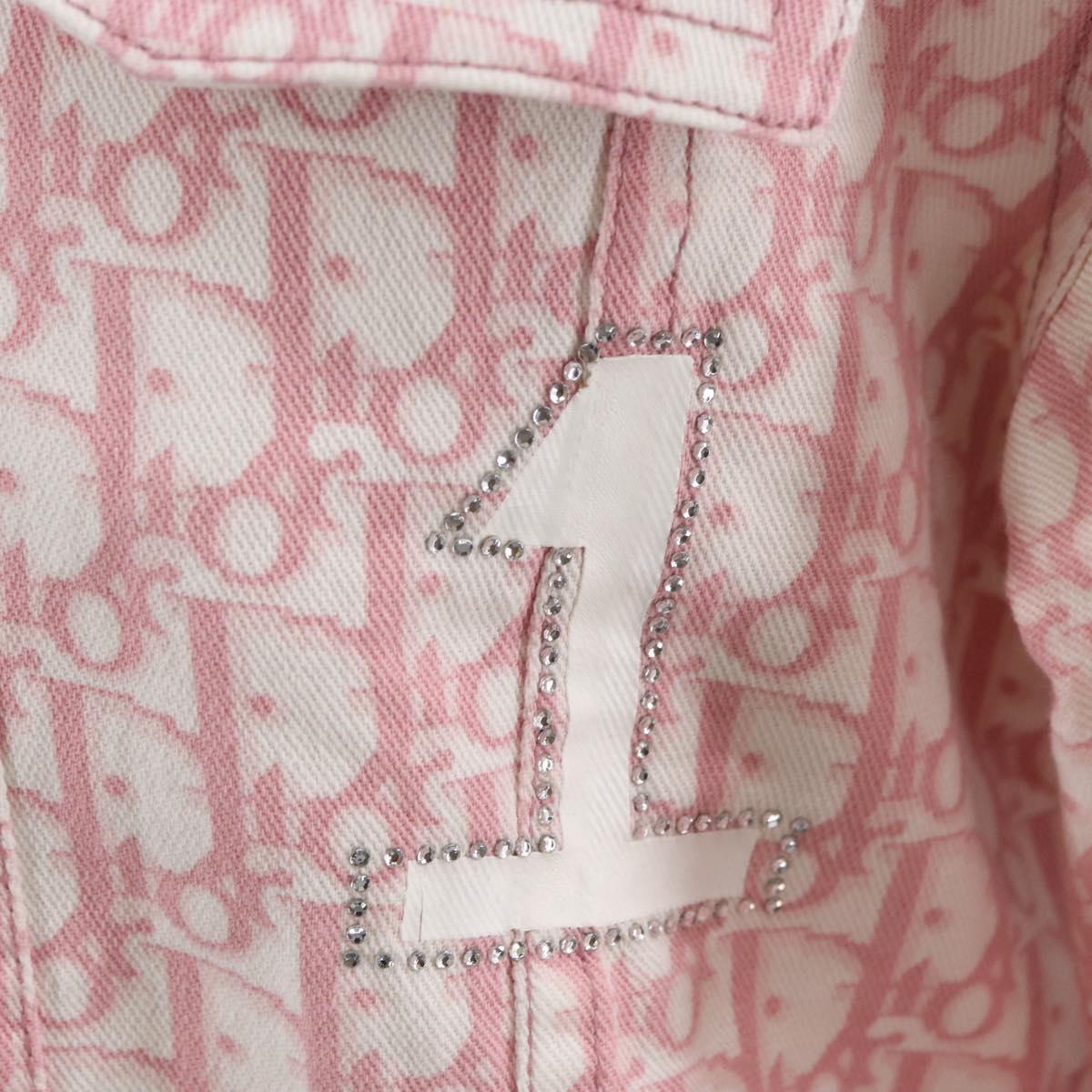 Christian Dior Trotter Canvas Jacket Pink Auth BAZ825SAM