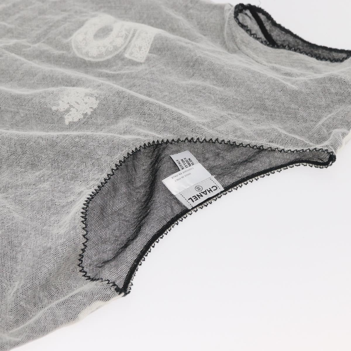 CHANEL COCO Mark Cut And Sew Cotton Black White P23429V13551 CC Auth BAZ828M