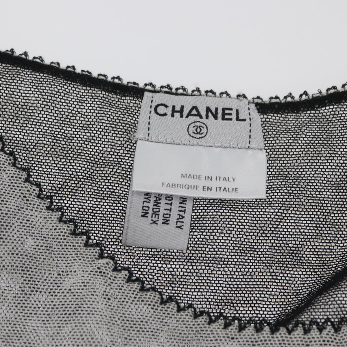 CHANEL COCO Mark Cut And Sew Cotton Black White P23429V13551 CC Auth BAZ828M