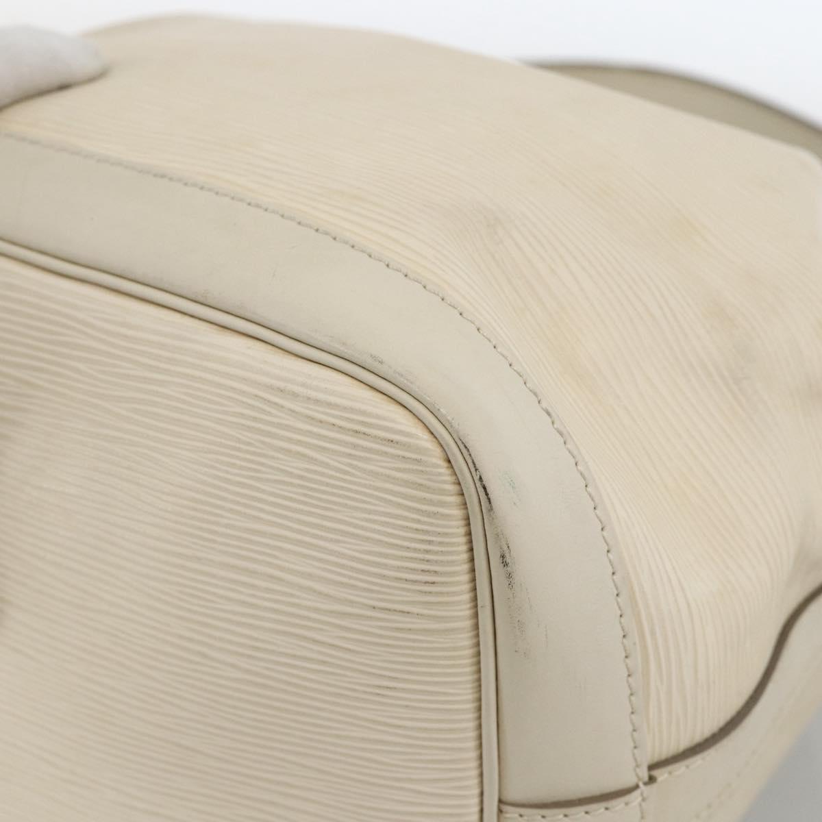 LOUIS VUITTON Epi Petit Noe Shoulder Bag White Yvoire M4084J LV Auth BAZ842
