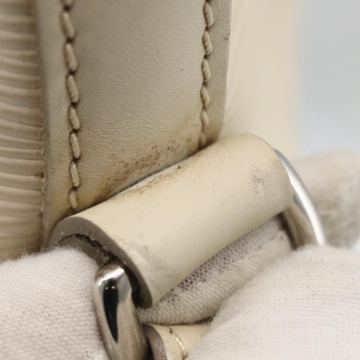LOUIS VUITTON Epi Petit Noe Shoulder Bag White Yvoire M4084J LV Auth BAZ842
