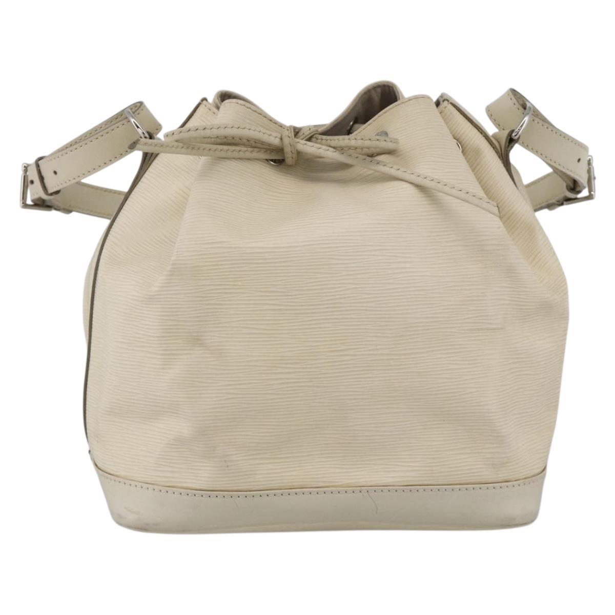 LOUIS VUITTON Epi Petit Noe Shoulder Bag White Yvoire M4084J LV Auth BAZ842