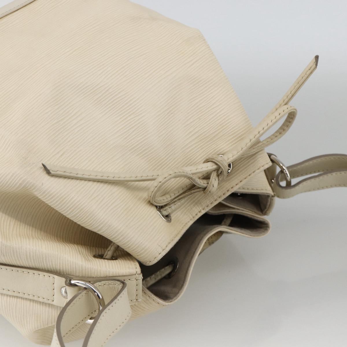 LOUIS VUITTON Epi Petit Noe Shoulder Bag White Yvoire M4084J LV Auth BAZ842