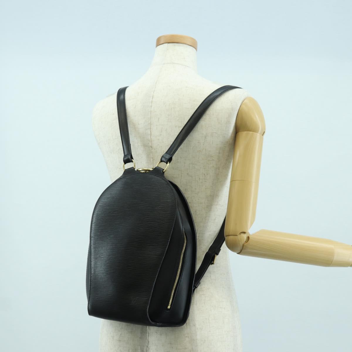LOUIS VUITTON Epi Mabillon Backpack Black M52232 LV Auth BAZ844A