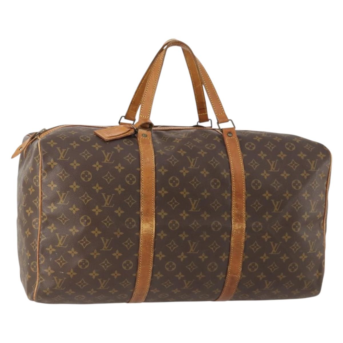 LOUIS VUITTON Monogram Sac Souple 55 Boston Bag M41622 LV Auth BAZ853