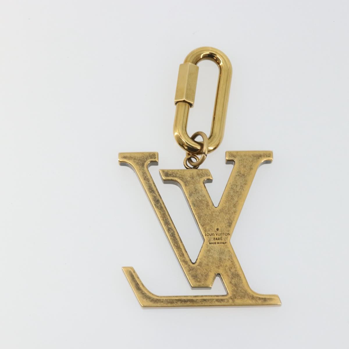 LOUIS VUITTON Bijoux Sac LV Flag Key Holder metal Gold Tone MP2484 Auth BAZ874A