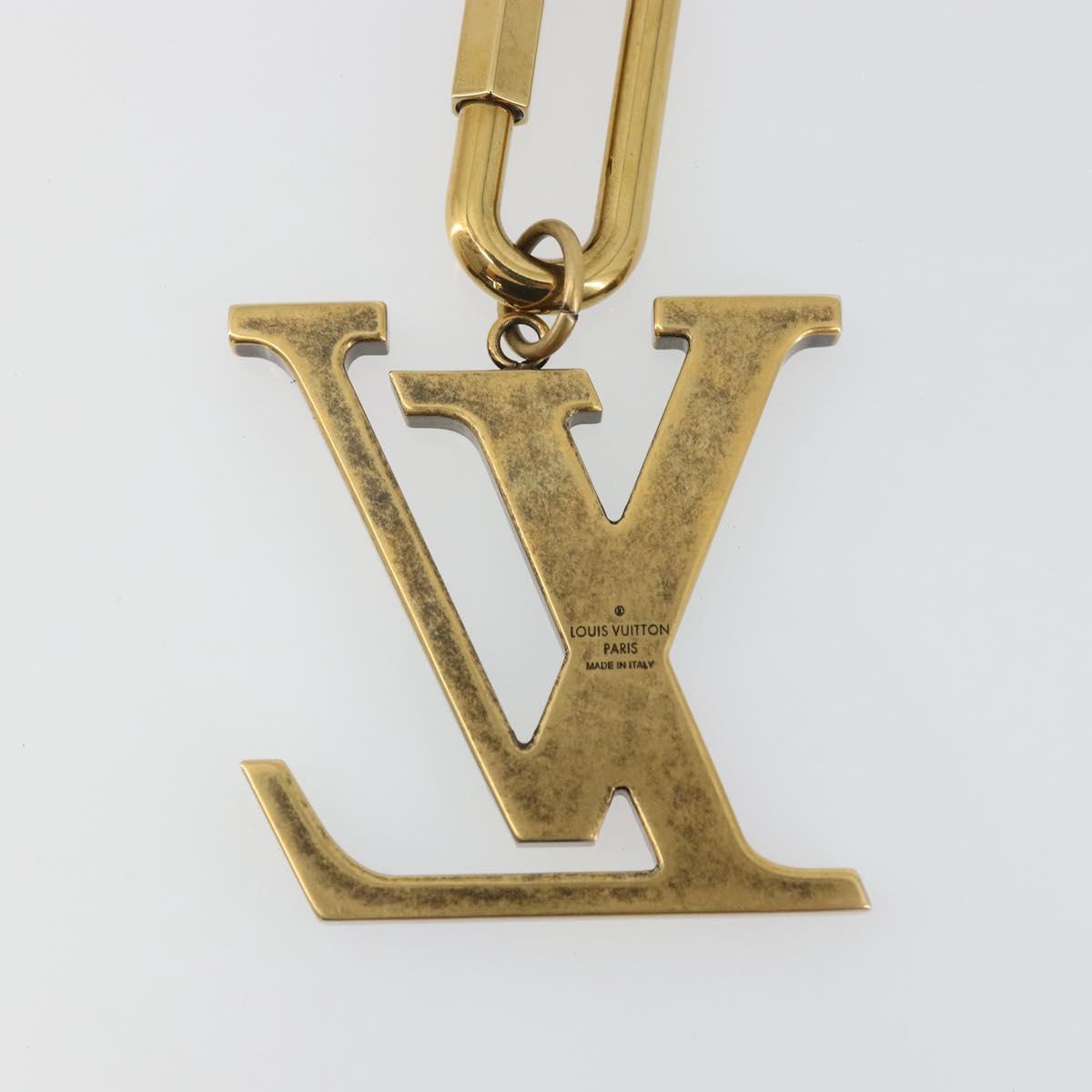 LOUIS VUITTON Bijoux Sac LV Flag Key Holder metal Gold Tone MP2484 Auth BAZ874A