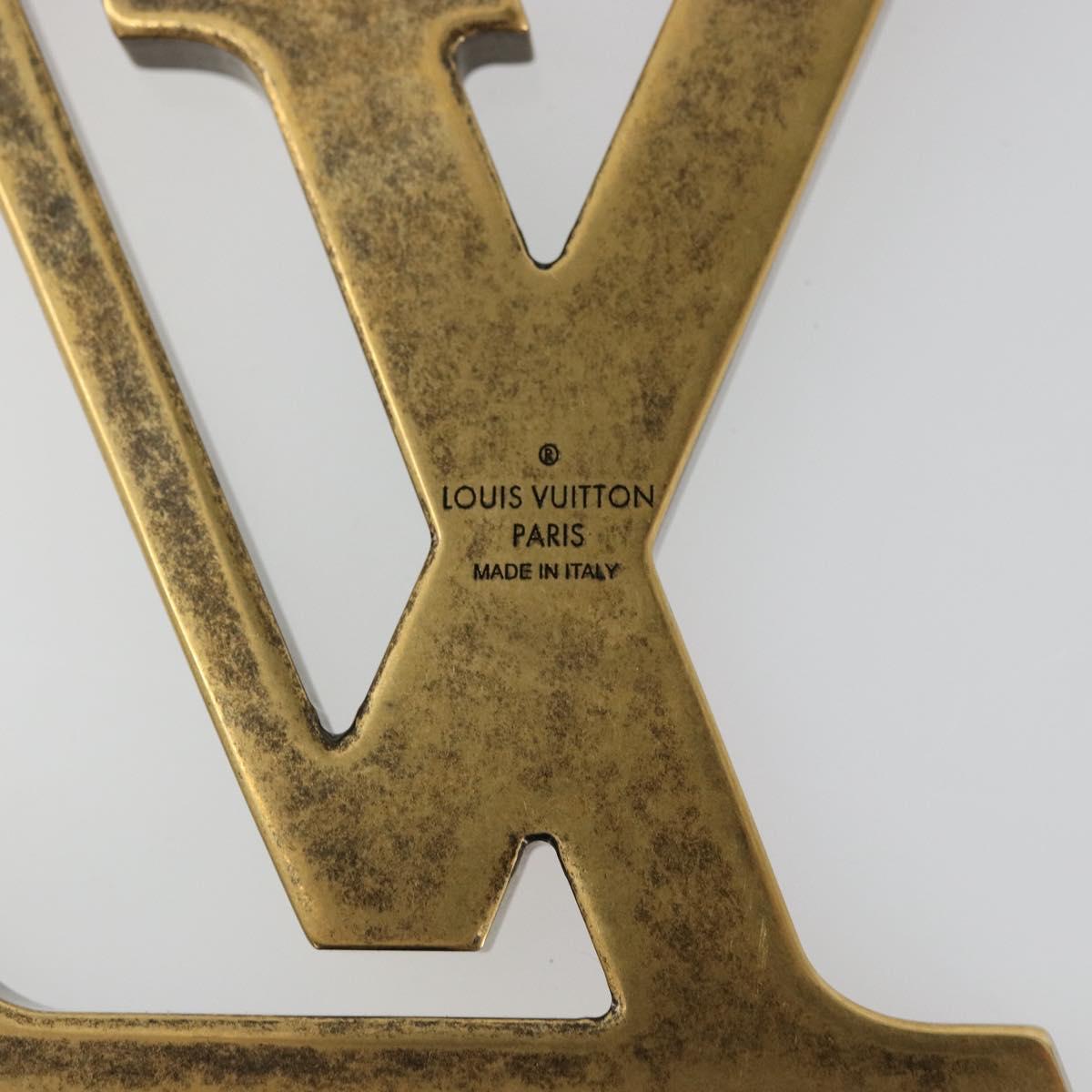 LOUIS VUITTON Bijoux Sac LV Flag Key Holder metal Gold Tone MP2484 Auth BAZ874A