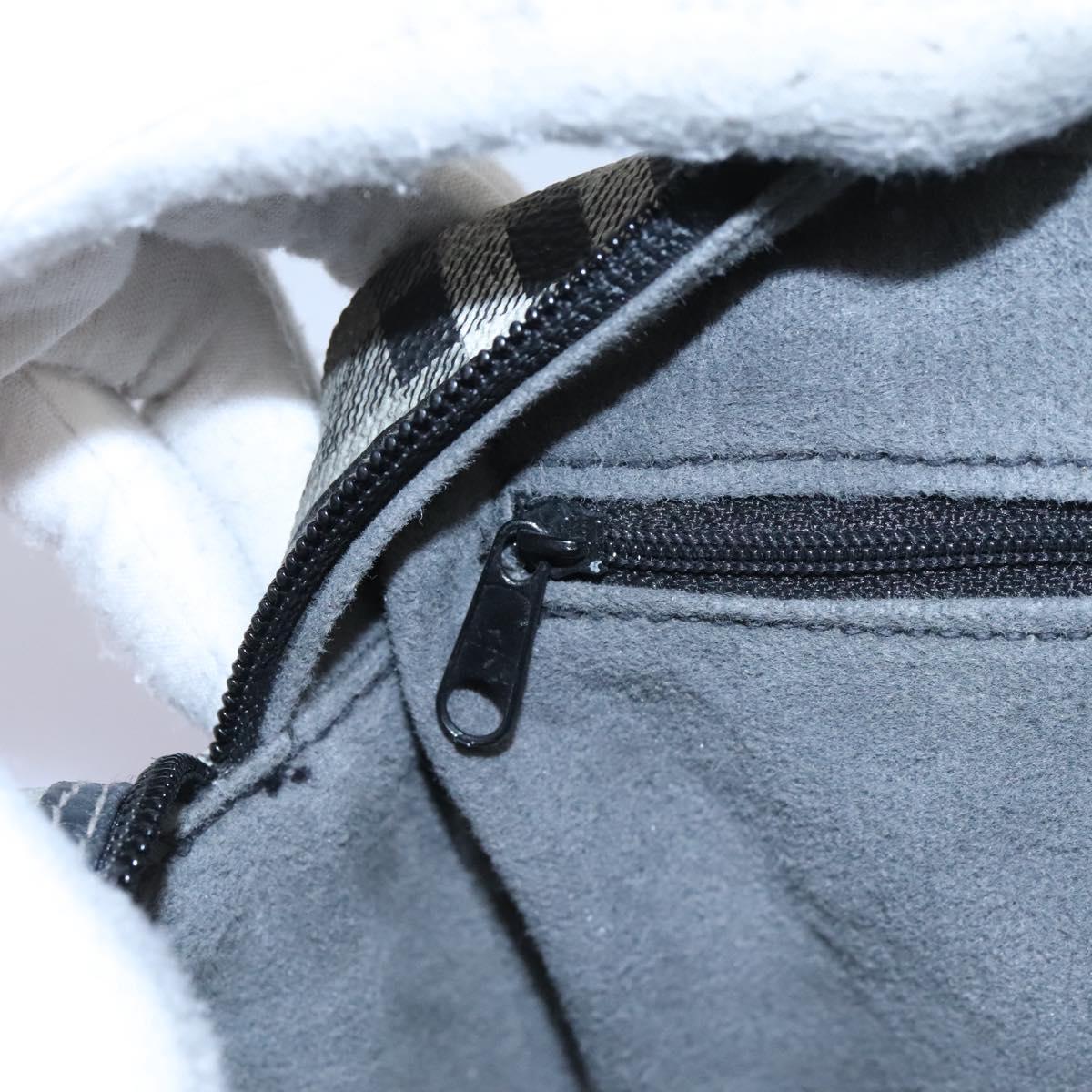 Burberrys Nova Check Shoulder Bag PVC Leather Gray Gold Auth BD032