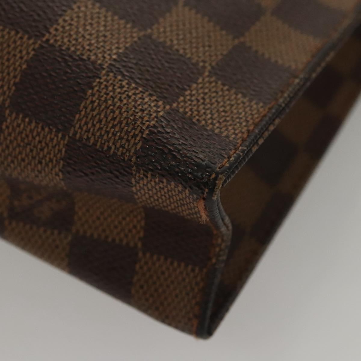 LOUIS VUITTON Damier Ebene Posh Toilette 26 Pouch N47543 LV Auth BD042