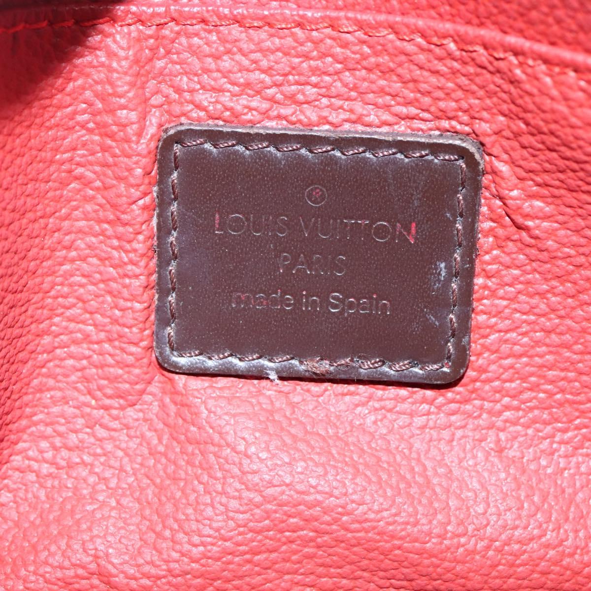 LOUIS VUITTON Damier Ebene Pochette Cosmetic PM Pouch N47516 LV Auth BD043