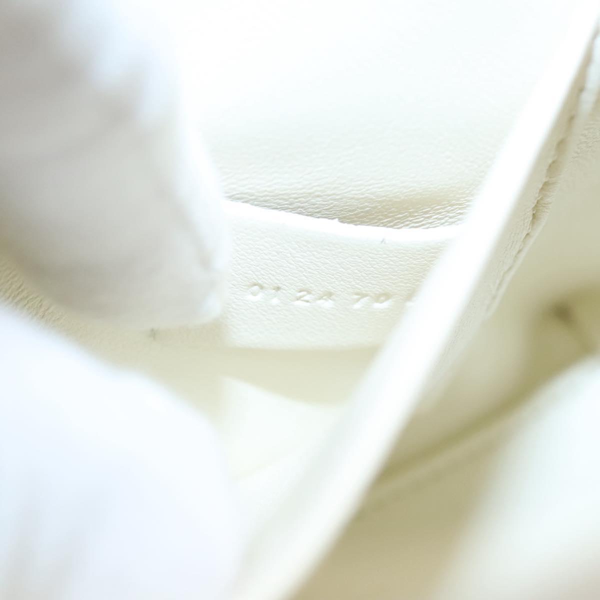 Chloe Fringe Hand Bag Leather 2way White Auth BD060AV