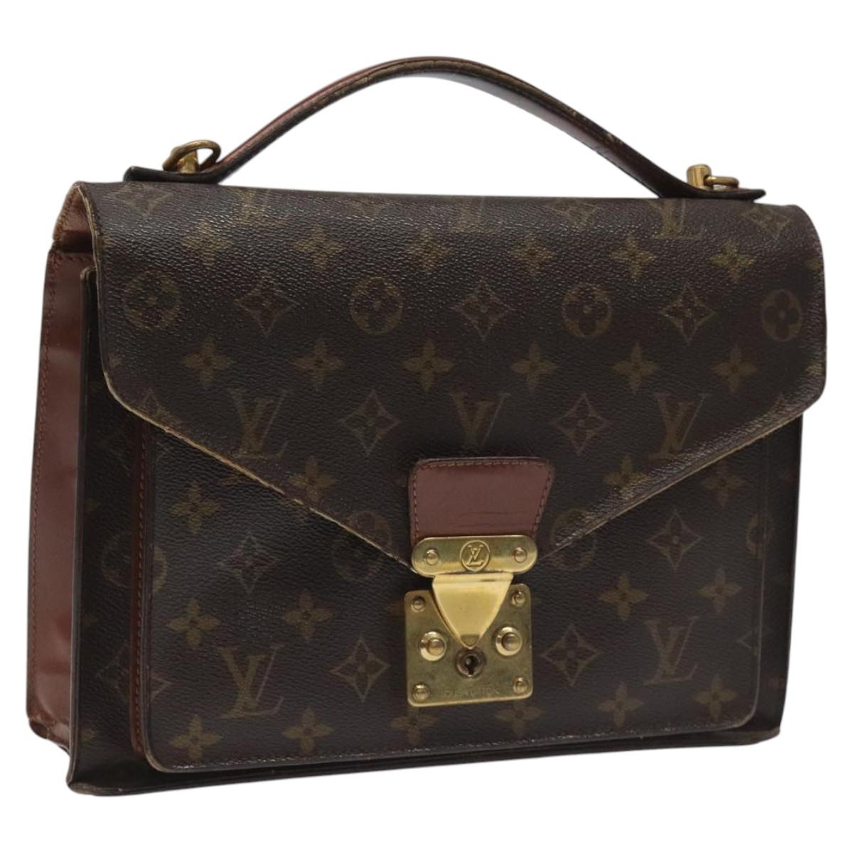 LOUIS VUITTON Monogram Monceau 28 Hand Bag M51185 LV Auth BD080