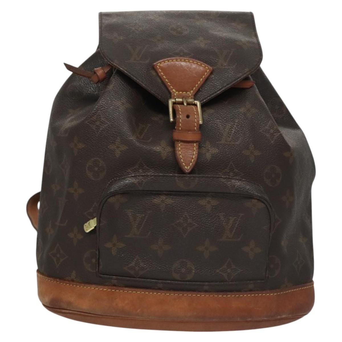 LOUIS VUITTON Monogram Montsouris MM Backpack M51136 LV Auth BD083