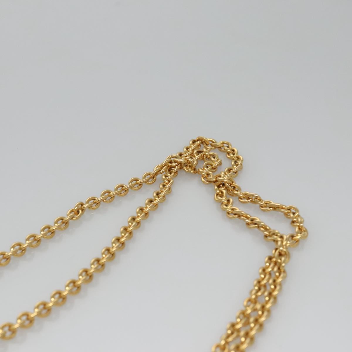 CELINE Chain Shoulder Bag Leather Multicolor Gold Auth BD096AV