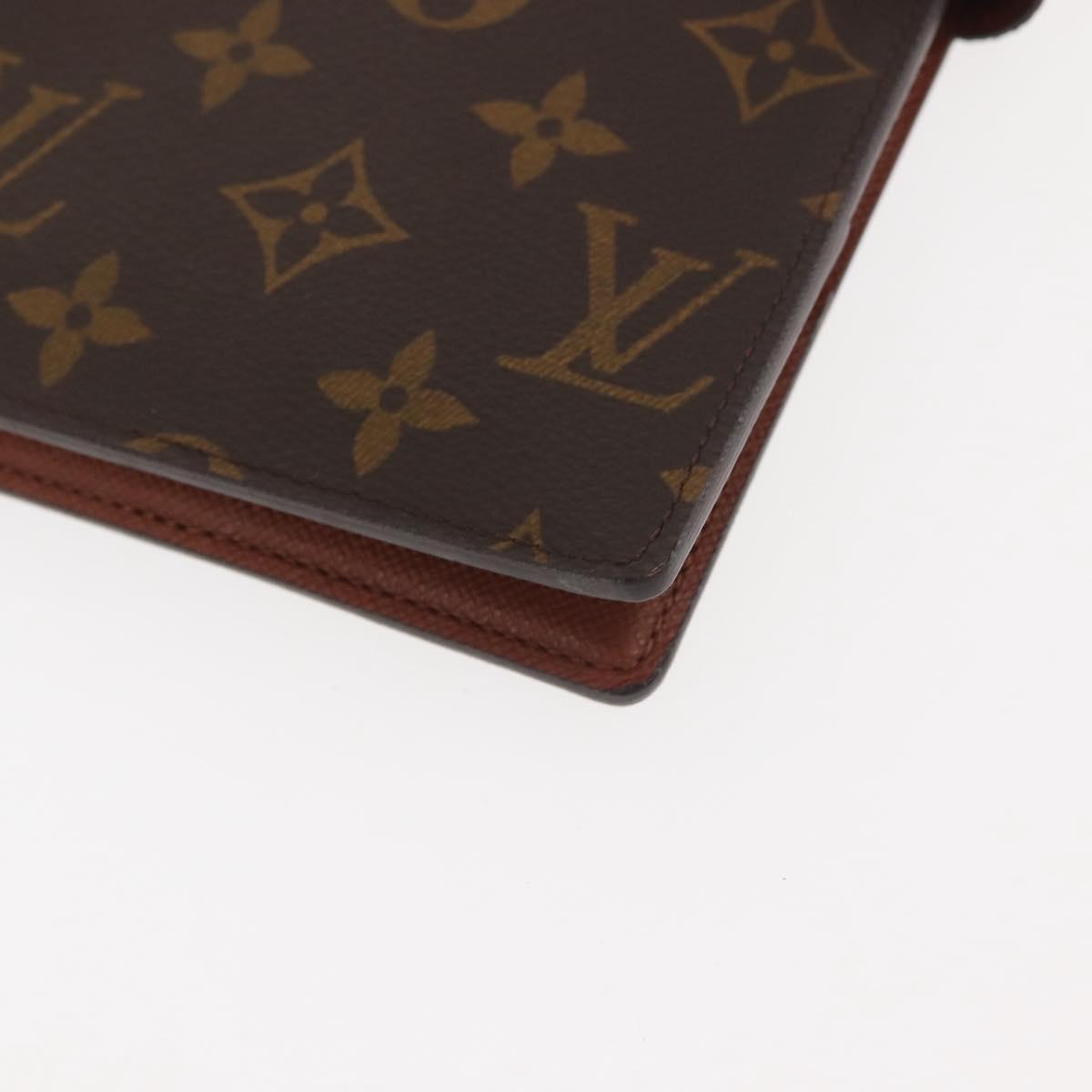LOUIS VUITTON Monogram Agenda GM Day Planner Cover R20006 LV Auth BD1000