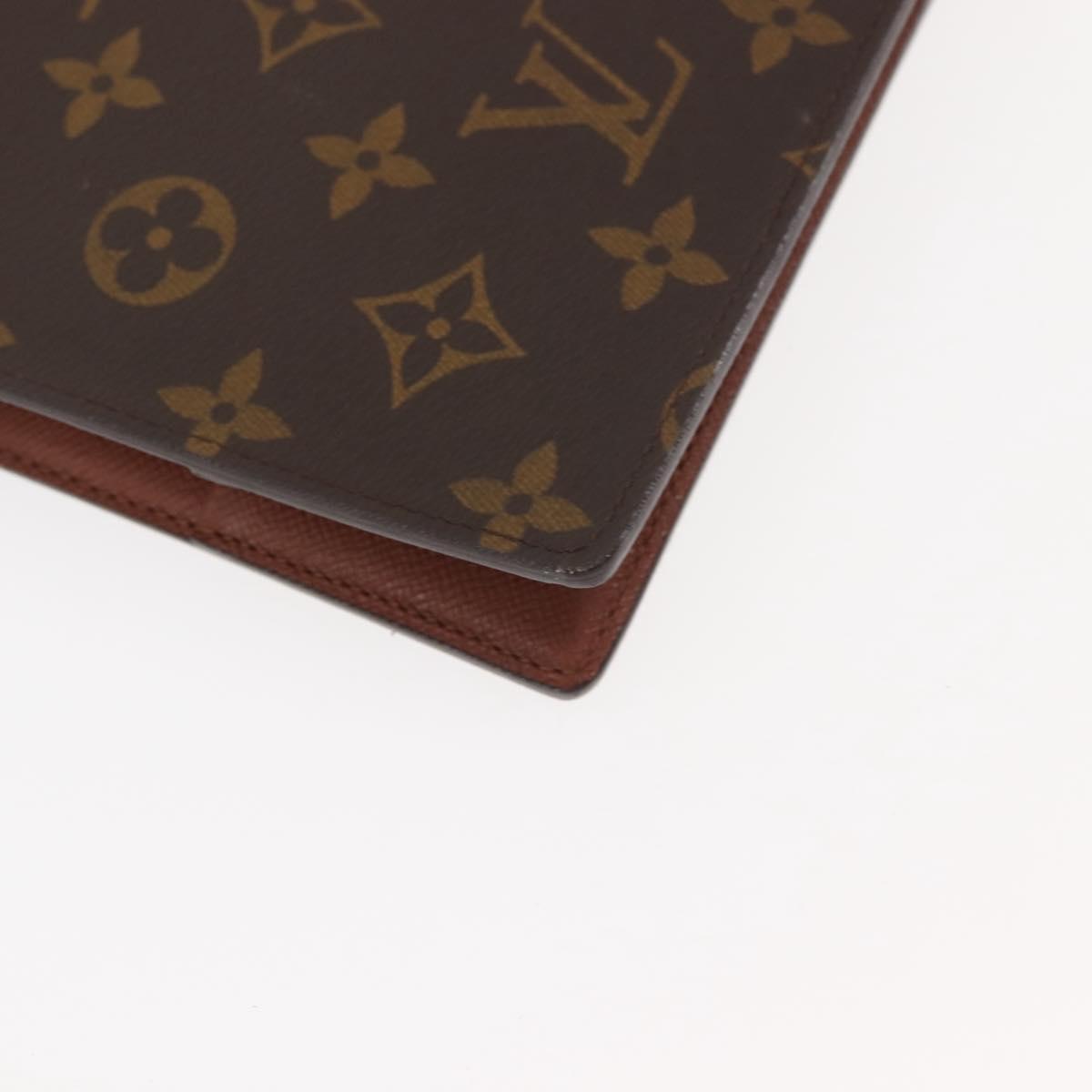 LOUIS VUITTON Monogram Agenda GM Day Planner Cover R20006 LV Auth BD1000