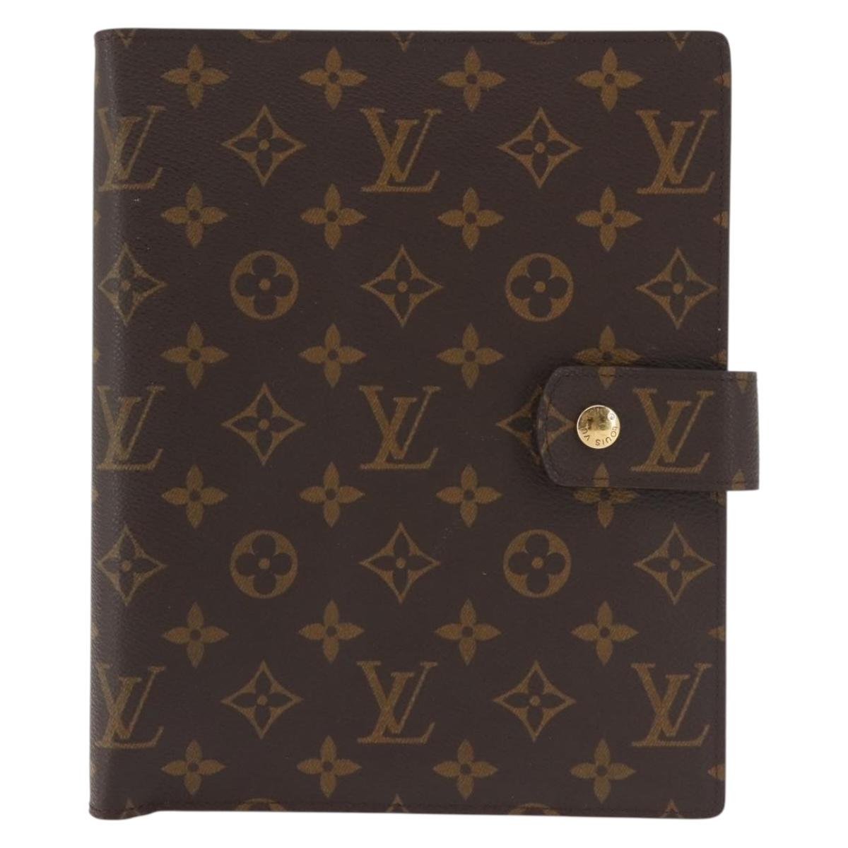 LOUIS VUITTON Monogram Agenda GM Day Planner Cover R20006 LV Auth BD1000