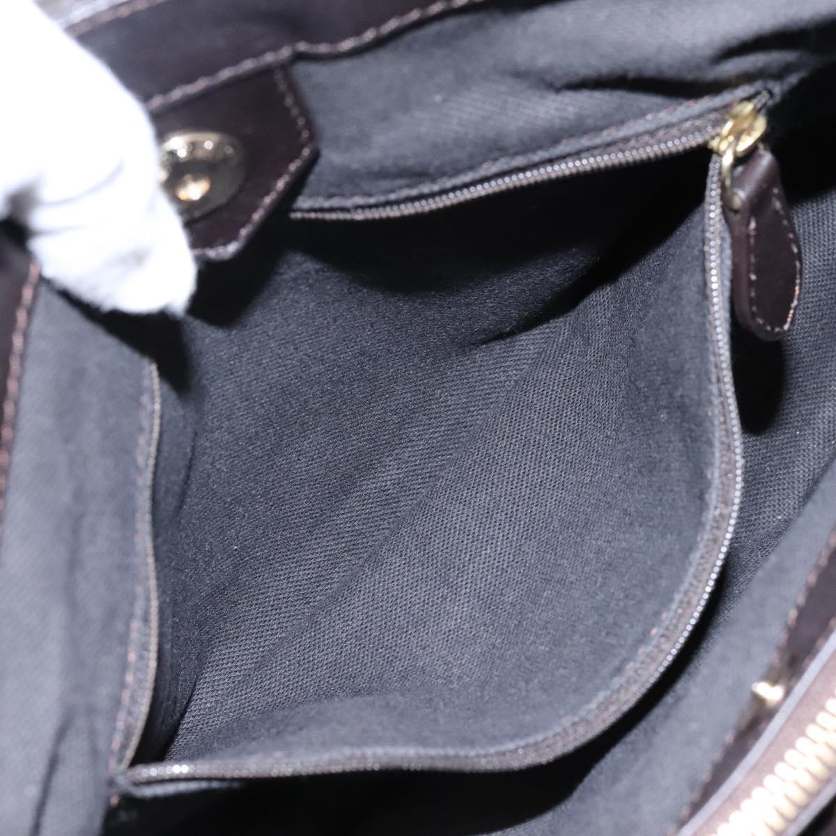 BURBERRY Nova Check Shoulder Bag PVC Beige Auth BD1024