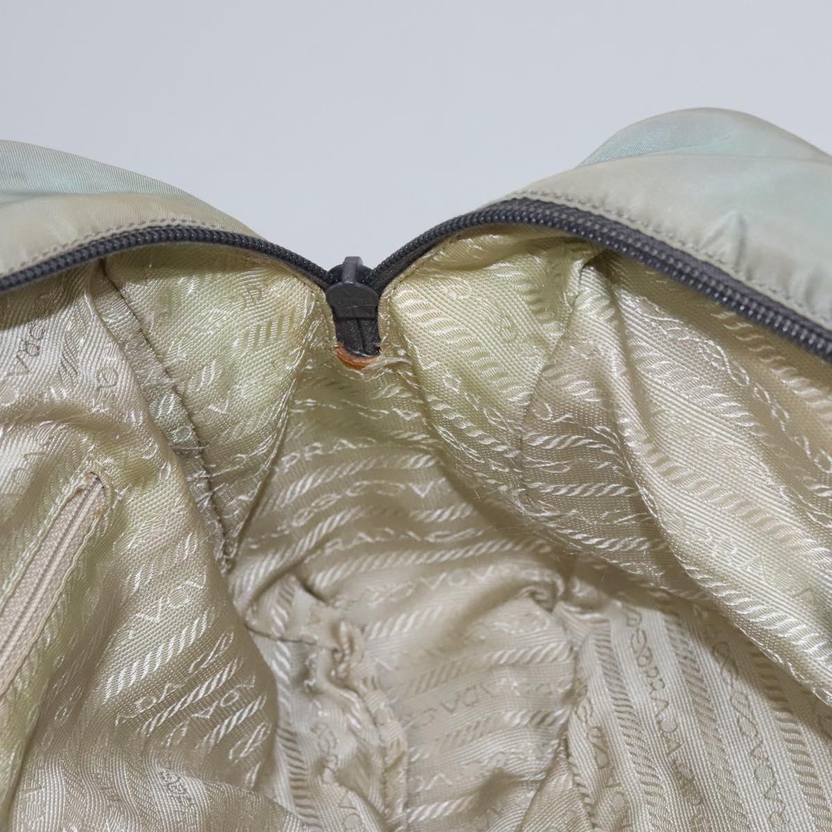 PRADA Hand Bag Nylon Gray Auth BD1037