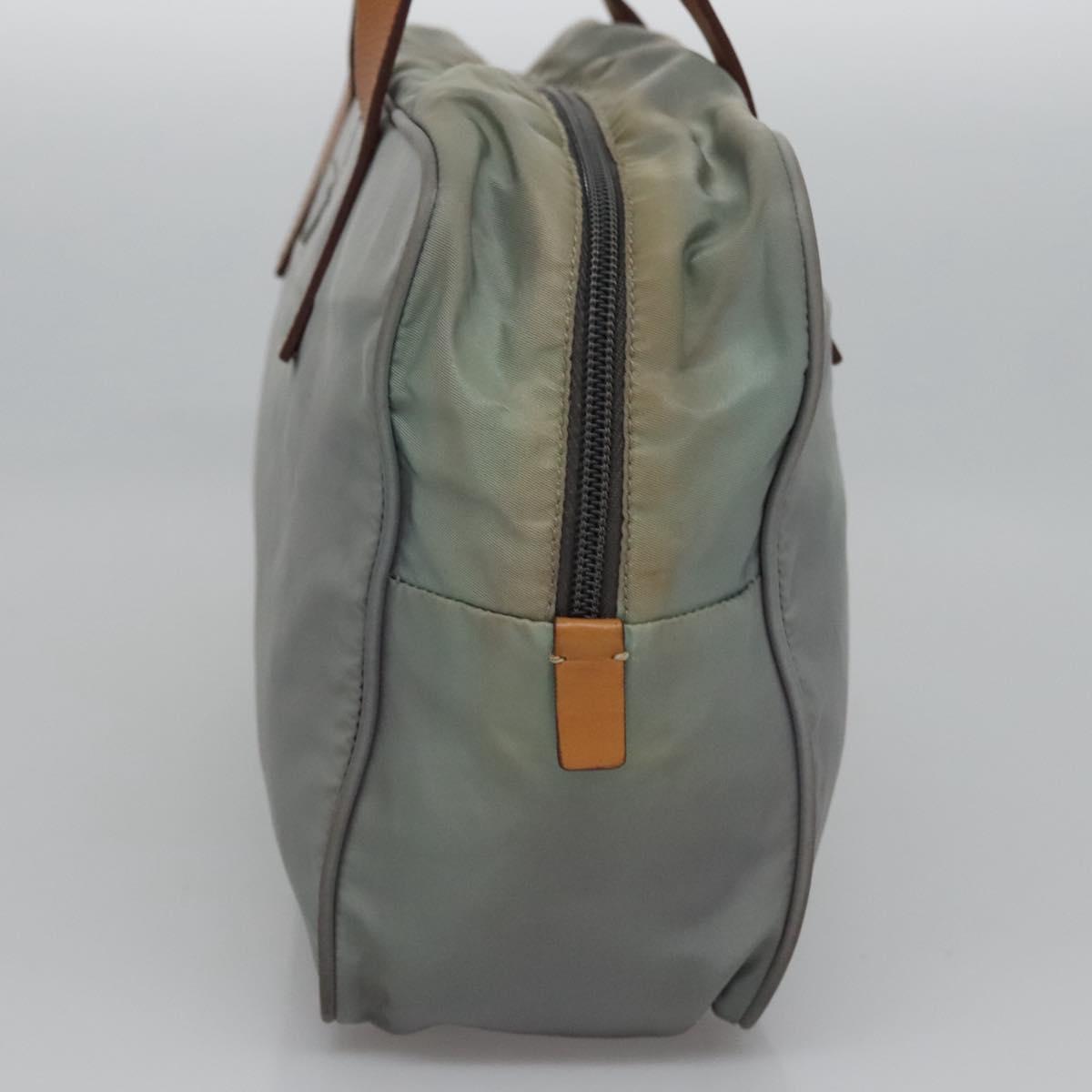 PRADA Hand Bag Nylon Gray Auth BD1037