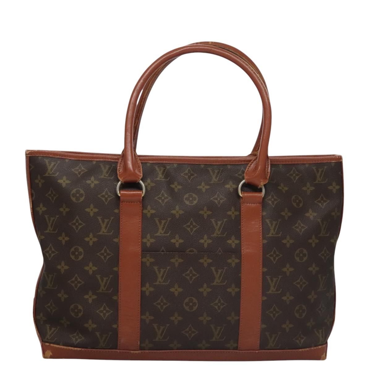 LOUIS VUITTON Monogram Sac Weekend PM Hand Bag M42425 LV Auth BD1042