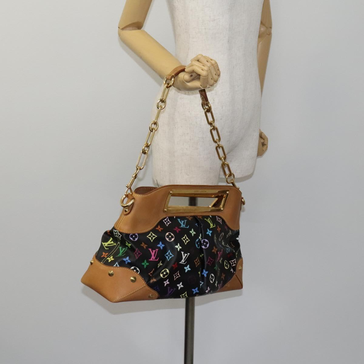 LOUIS VUITTON Monogram Multicolor Judy GM Bag 2way Black M40254 LV Auth BD1050SAV