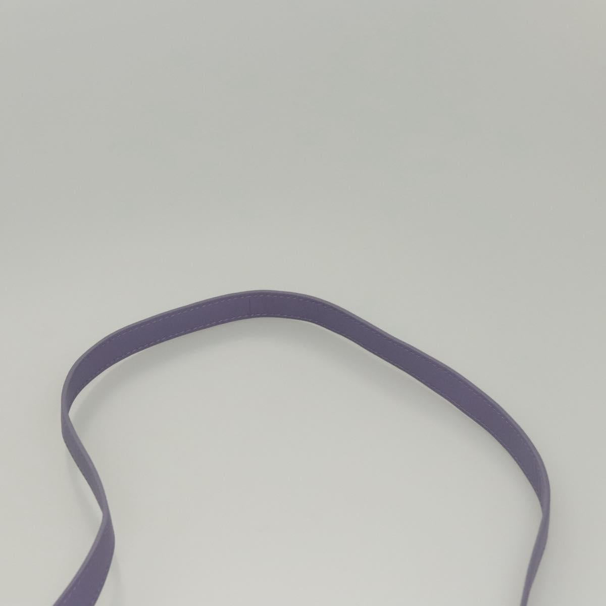 BOTTEGA VENETA Shell Shoulder Bag Leather Purple Auth BD1058AV