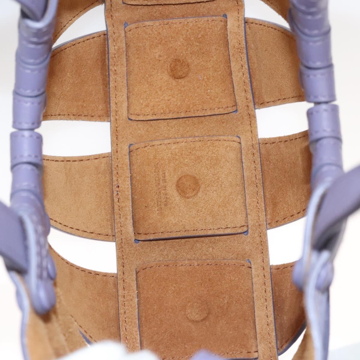 BOTTEGA VENETA Shell Shoulder Bag Leather Purple Auth BD1058AV