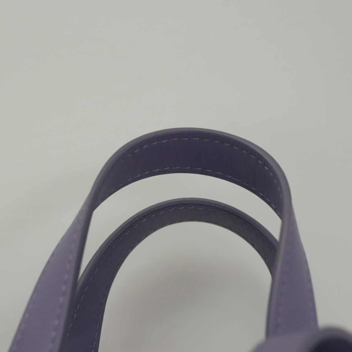 BOTTEGA VENETA Shell Shoulder Bag Leather Purple Auth BD1058AV