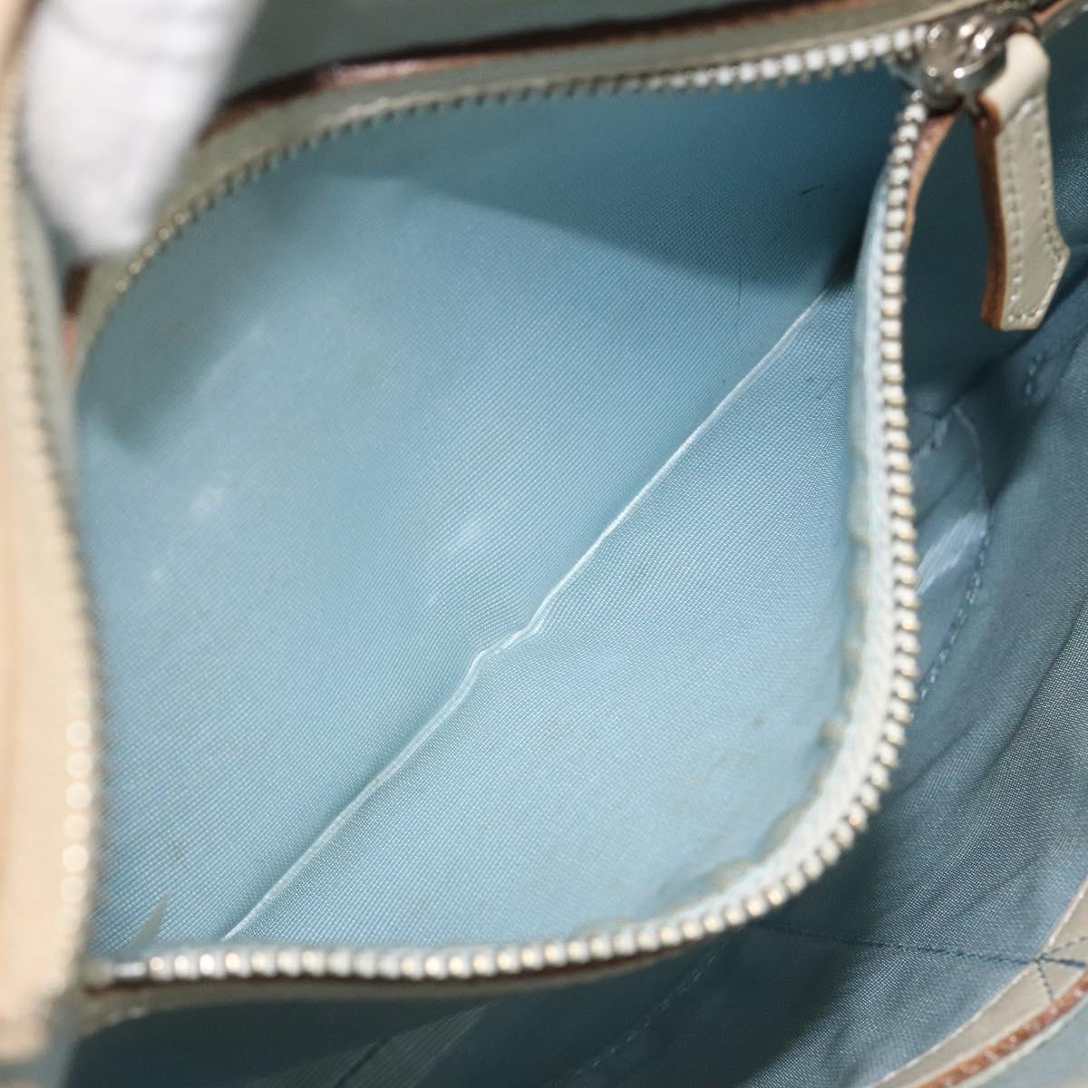 BURBERRY Nova Check Blue Label Shoulder Bag Nylon Beige Silver Auth BD107