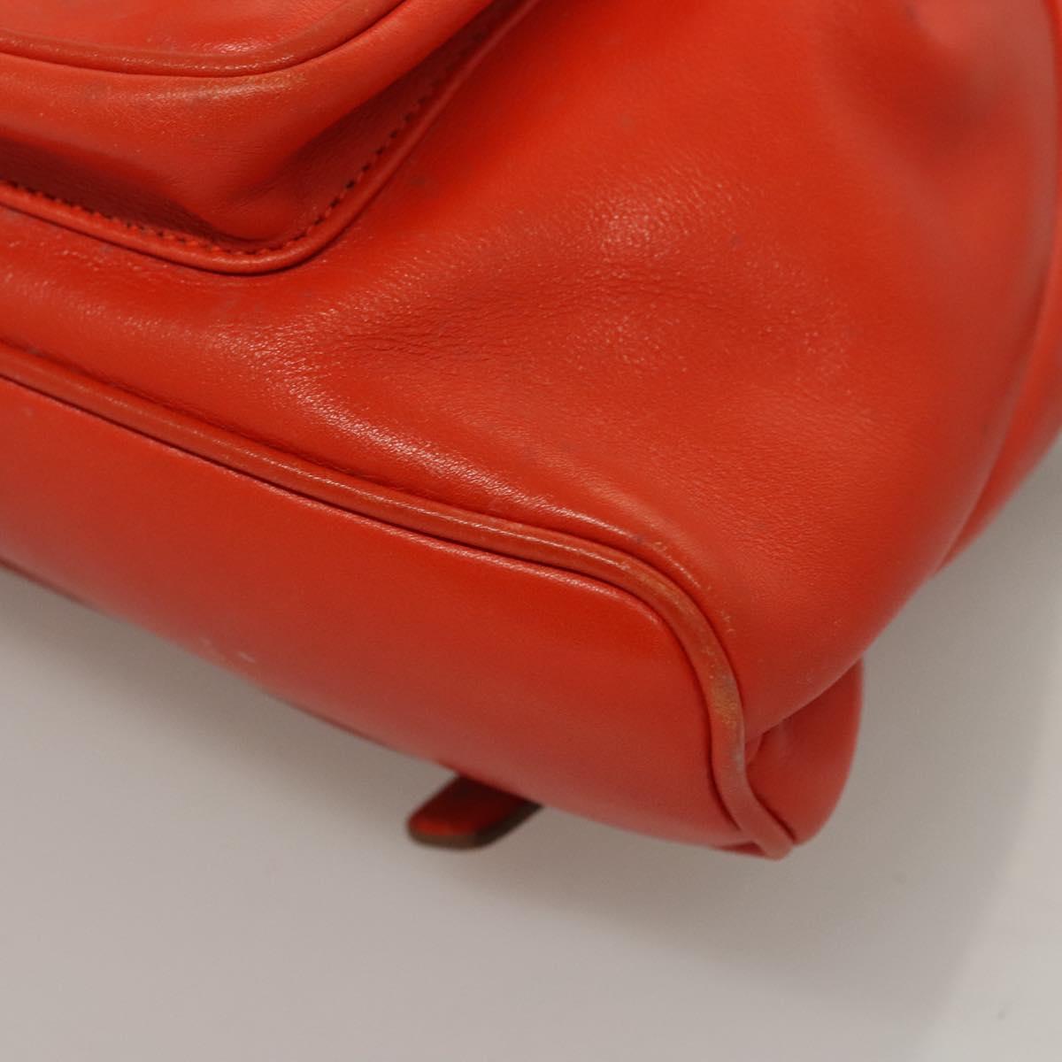 GUCCI Bamboo Backpack Leather Orange 003 2058 0030 Auth BD1084