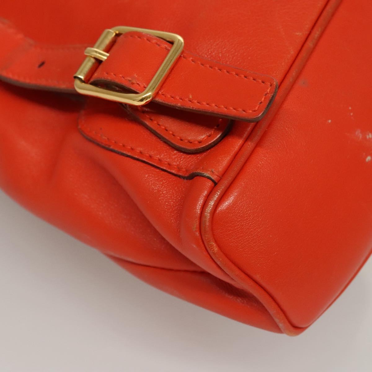 GUCCI Bamboo Backpack Leather Orange 003 2058 0030 Auth BD1084