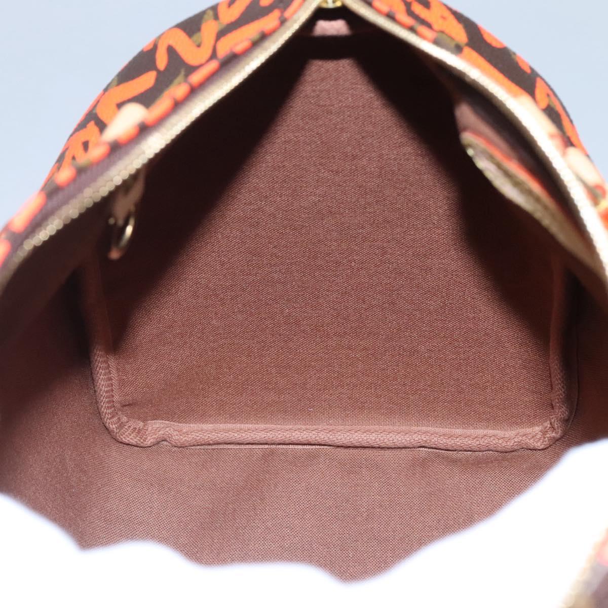 LOUIS VUITTON Monogram Graffiti Speedy 30 Hand Bag Orange M93705 Auth BD1094AM