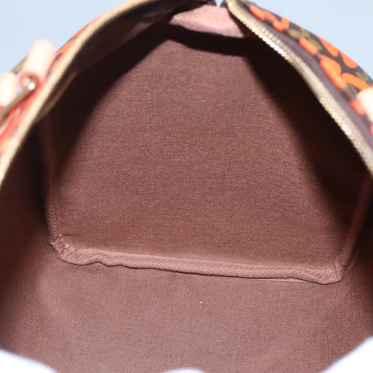 LOUIS VUITTON Monogram Graffiti Speedy 30 Hand Bag Orange M93705 Auth BD1094AM