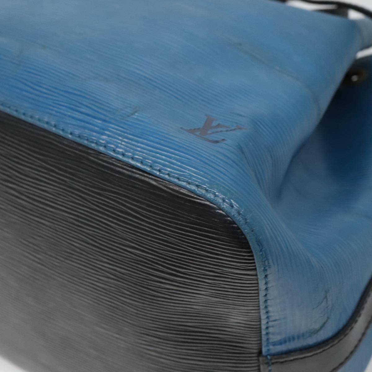 LOUIS VUITTON Epi Petit Noe Shoulder Bag Bicolor Black Blue M44152 Auth BD110