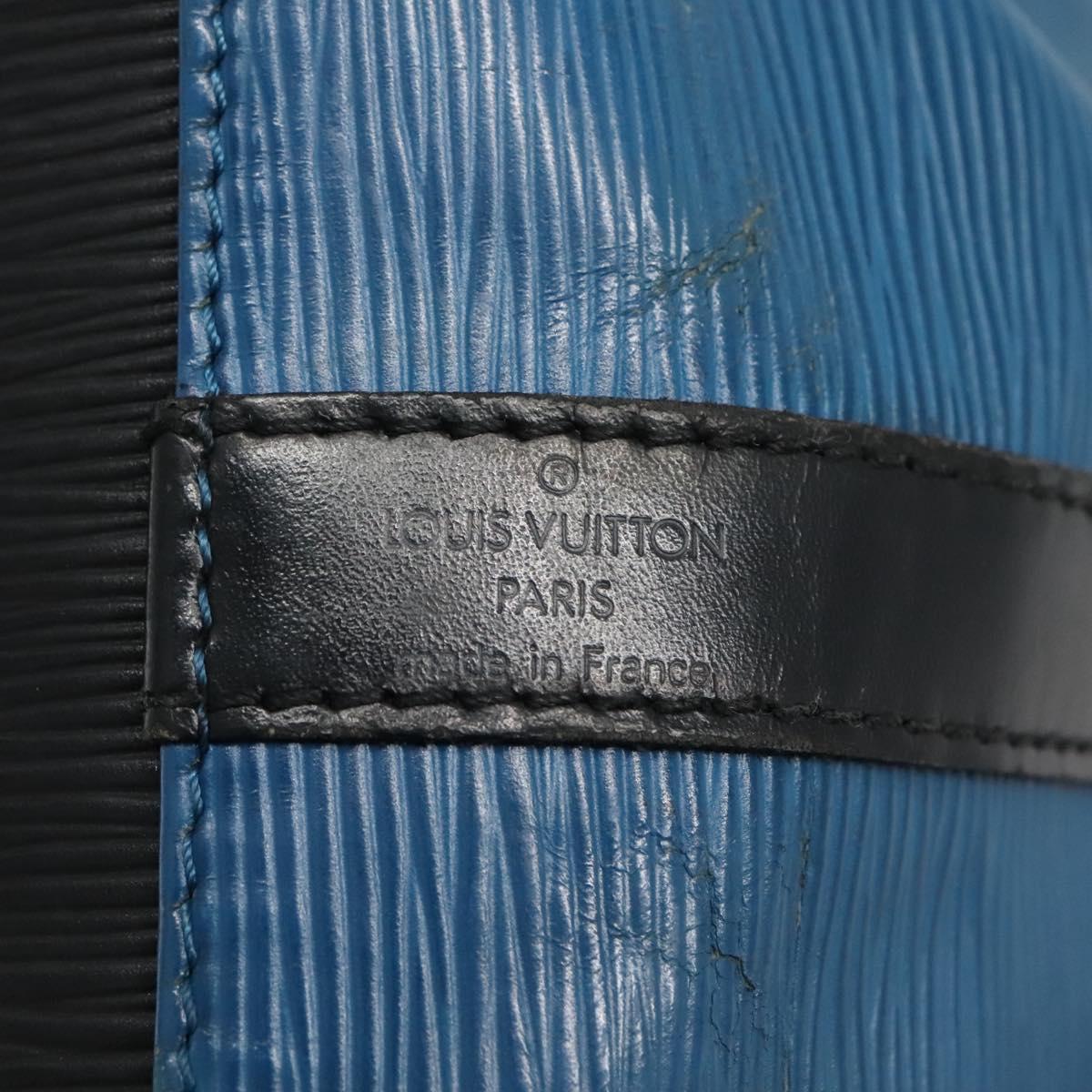 LOUIS VUITTON Epi Petit Noe Shoulder Bag Bicolor Black Blue M44152 Auth BD110