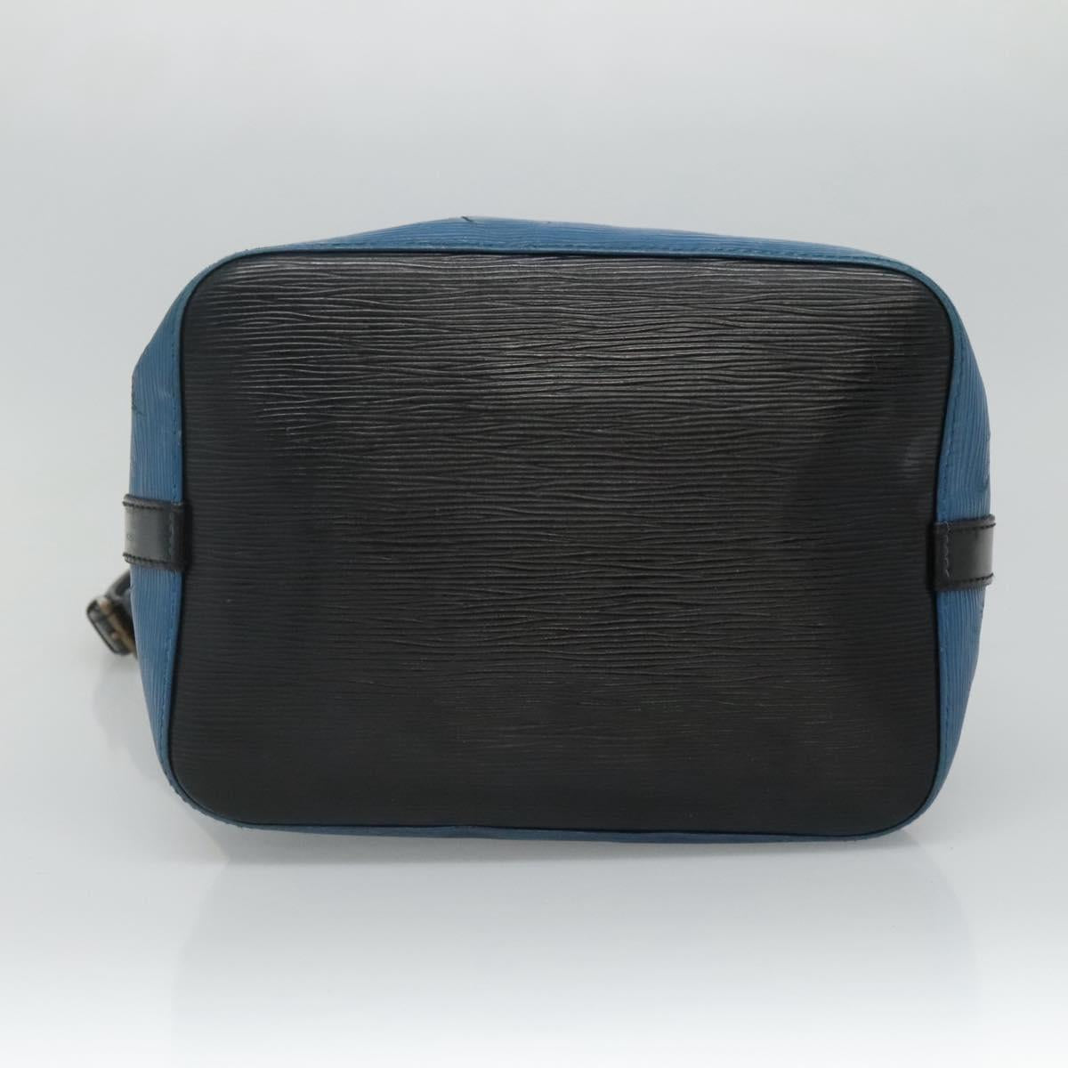 LOUIS VUITTON Epi Petit Noe Shoulder Bag Bicolor Black Blue M44152 Auth BD110