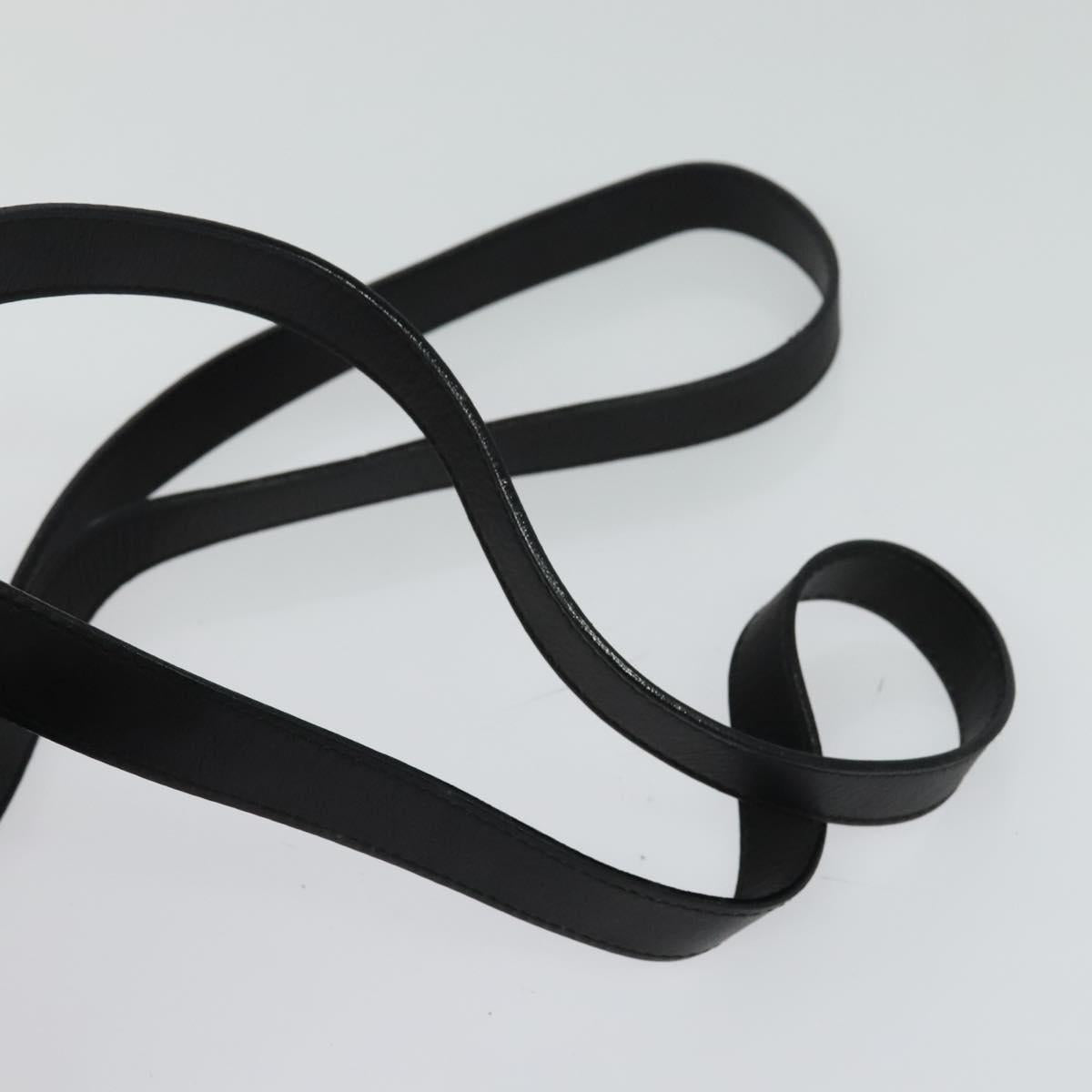 Salvatore Ferragamo Gancini Backpack Leather Black Silver Auth BD1104