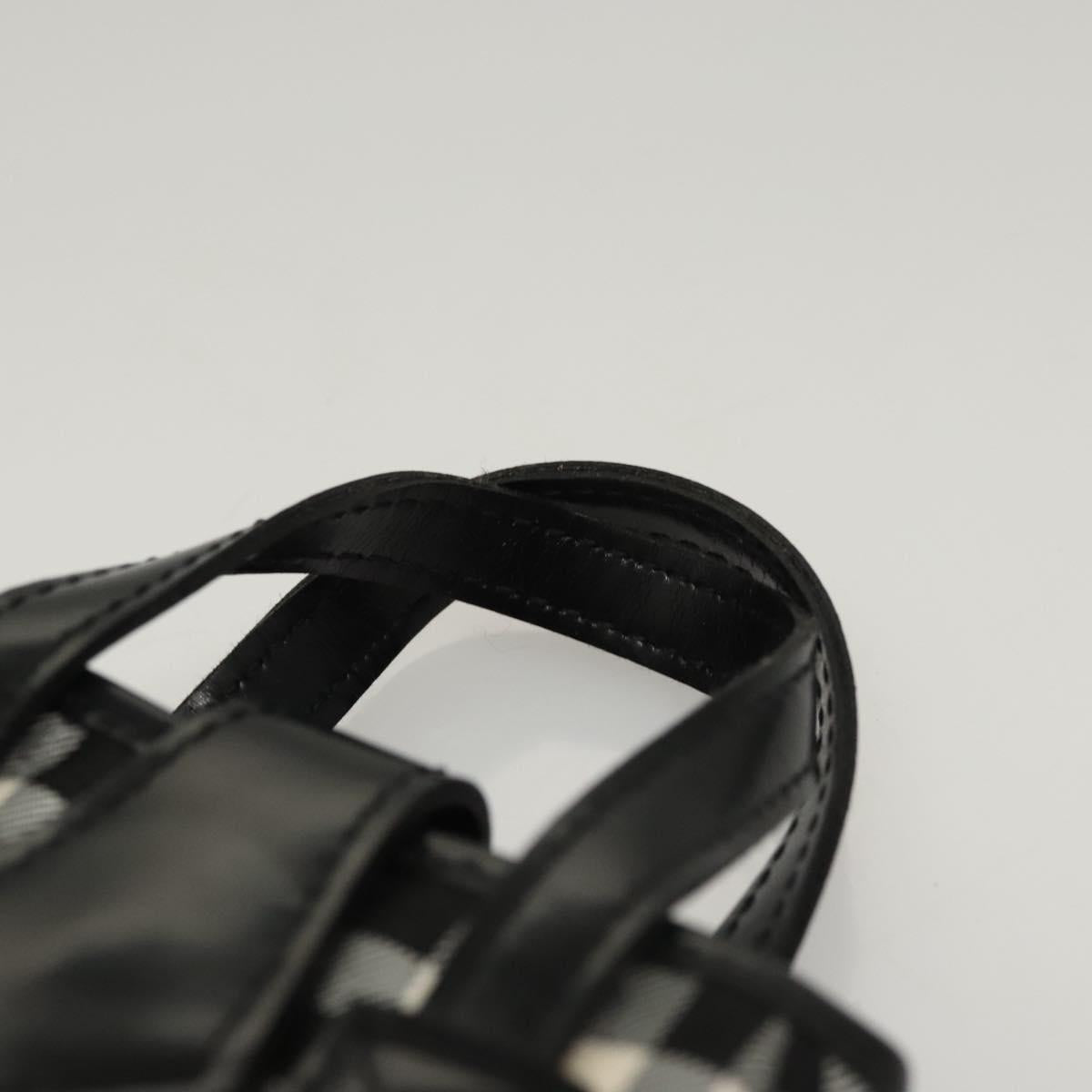 Burberrys Nova Check Blue Label Pouch Nylon Black Auth BD1137