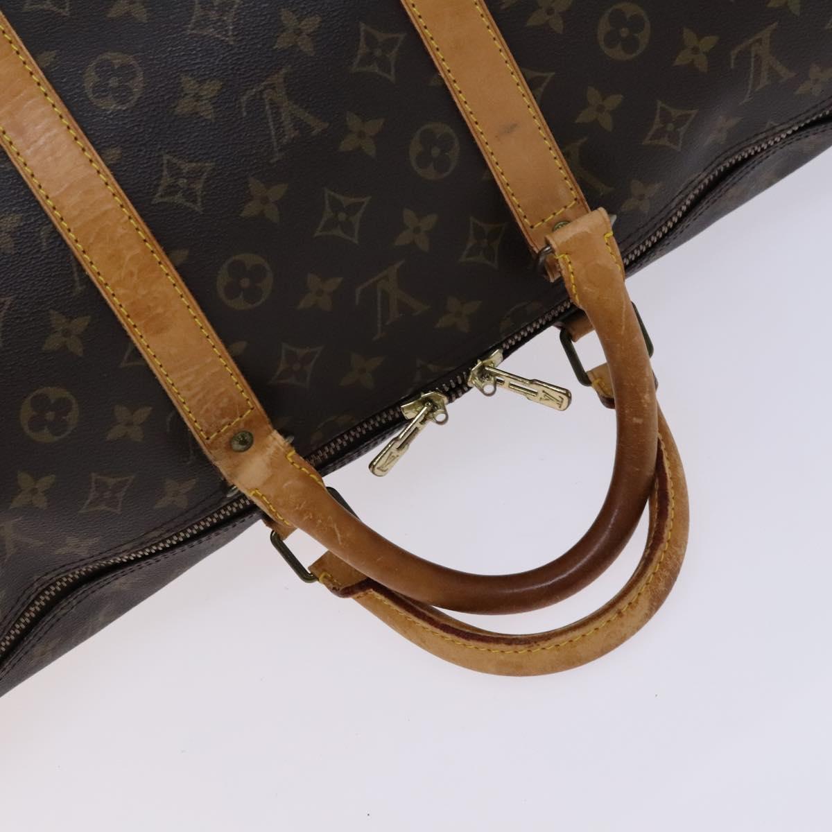 LOUIS VUITTON Monogram Keepall 55 Boston Bag M41424 LV Auth BD1144